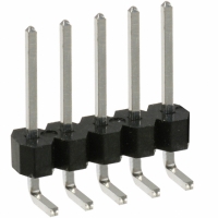 PEC05SGAN CONN HEADER .100 SINGL R/A 5POS