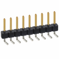 PBC09SBAN CONN HEADER .100 SINGL R/A 9POS