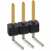 PBC03SBBN CONN HEADER .100 SINGL R/A 3POS