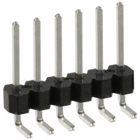 PEC06SGAN CONN HEADER .100 SINGL R/A 6POS