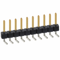 PBC10SBAN CONN HEADER .100 SINGL R/A 10POS