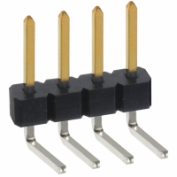 PBC04SBBN CONN HEADER .100 SINGL R/A 4POS