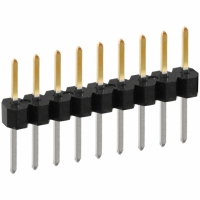 PBC09SABN CONN HEADER .100 SINGL STR 9POS