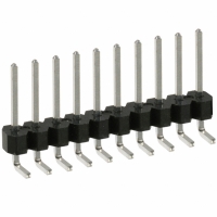 PEC10SGAN CONN HEADER .100 SINGL R/A 10POS