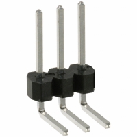 PTC03SGBN CONN HEADER .100 SINGL R/A 3POS