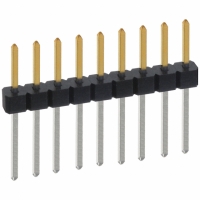 PBC09SACN CONN HEADER .100 SINGL STR 9POS