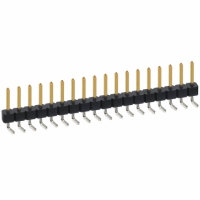 PBC18SBAN CONN HEADER .100 SINGL R/A 18POS