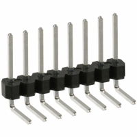 PTC08SGBN CONN HEADER .100 SINGL R/A 8POS