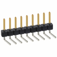 PBC09SBCN CONN HEADER .100 SINGL R/A 9POS