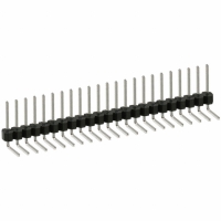 PTC23SGBN CONN HEADER .100 SINGL R/A 23POS