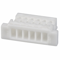 SHR-06V-S-B CONN HOUSING SH 6POS 1MM WHITE