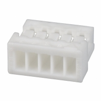 SHR-05V-S CONN HOUSING SH 5POS 1MM WHITE