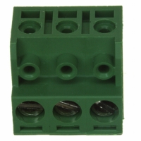 282830-3 TERM BLOCK PLUG 3POS 5MM GREEN