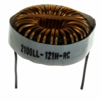 2100LL-121-H-RC INDUCTOR TOROID 120UH 15% HORIZ