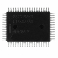 S87C196KD IC MCU 16-BIT 5V 32K OTP 80-MQFP