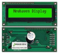 NHD-0116AZ-FSPG-GBW LCD MOD CHAR 1X16 GRN TRANSFL