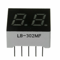 LB-302MF DISPLAY 7SEG 7.62MM 2DGT GRN CA