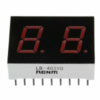 LB-402VD DISPLAY 7SEG 10.16MM 2DGT RED CA