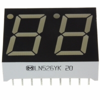 LN526YK LED 2 DIGIT AMBER COMMON CATHODE