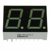 LB-602MK2 DISPLAY 7SEG 14.3MM 2DGT GRN CC