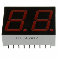 LB-602AK2 DISPLAY 7SEG 14.3MM 2DGT RED CC