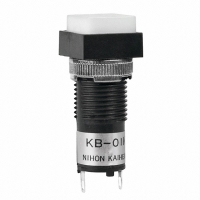 KB01KW01-12-BB SW PB ILLUM SQ WHITE SOLDER MNT