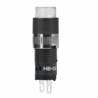 HB02KW01-6F-JB SW IND PB RND GREEN LED DIFF CLR