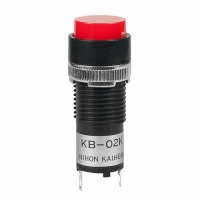 KB02KW01-6B-CC SW IND PB RND WHT LED RED SLD