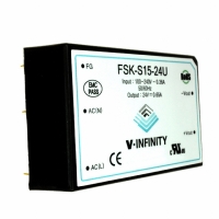 FSK-S15-24U CONVERTER AC-DC 24V .65A 15.6W