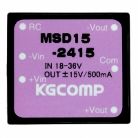 MSD15-2415 POWER SUPPLY DUAL 15W 15V 500MA