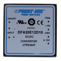 DFA20E12D15 CONV DC-DC 20W +15V/-15V DUAL