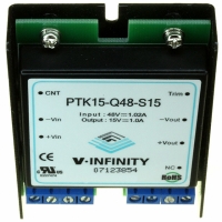 PTK15-Q48-S15-T CONVERTER DC/DC 15V 15W TERMINAL