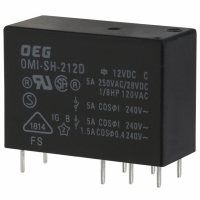 OMI-SH-212D,594 RELAY PWR DPDT 5A 12VDC PCB