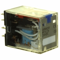 MY4IN DC24 (S) RELAY PWR 4PDT 3A 24VDC