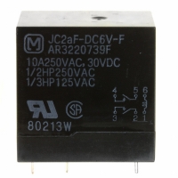 JC2AF-DC6V-F RELAY POWER 10A DPST 6VDC PCB