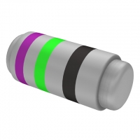 MCP100JR-75R RES CARB FILM 75 OHM 1W 5%