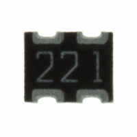 743C043221JPTR RES ARRAY 220 OHM 4TERM 2RES SMD