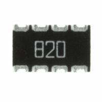 744C083820JPTR RES ARRAY 82 OHM 8TERM 4RES SMD
