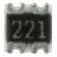 742C043221JTR RES ARRAY 220 OHM 4TERM 2RES SMD