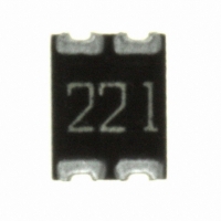 744C043221JTR RES ARRAY 220 OHM 4TERM 2RES SMD