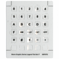 GSF0T203 KEY LEGEND SET F 0-9,+,-,# 25PC