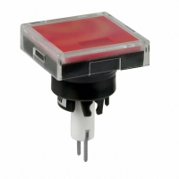 AT3010C24JC SW CAP SQ LED RED 24V CLEAR RED