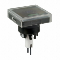 AT3010F12JA SW CAP SQ LED GREEN 12V CLR BLCK