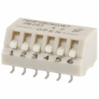 76HPSB06GWRT SWITCH DIP PIANO STYLE SMD 6POS
