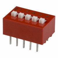 78B05ST SWITCH DIP EXTENDED SEALED 5POS
