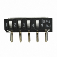 SPA04AB SWITCH SIP SPST 4POS R/A UNSLD