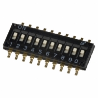 97C10S SWITCH DIP 10POS HALF PITCH SMD