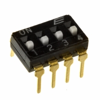 KAJ04LAGT SWITCH DIP LOW PRO 4 POS GOLD