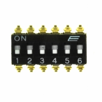 KAJ06LGGT SWITCH DIP LOW PRO 6 POS GOLD