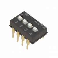 A6TN-4104 SWITCH DIP 4POS EXT ACT PC MNT